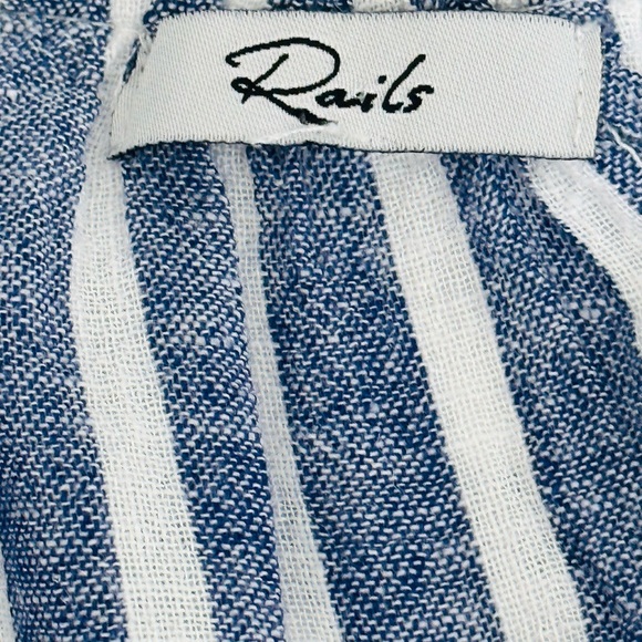 Rails stripped 💙Gauze Long Sleeve mini Dress
Elastic waist - Picture 2 of 9